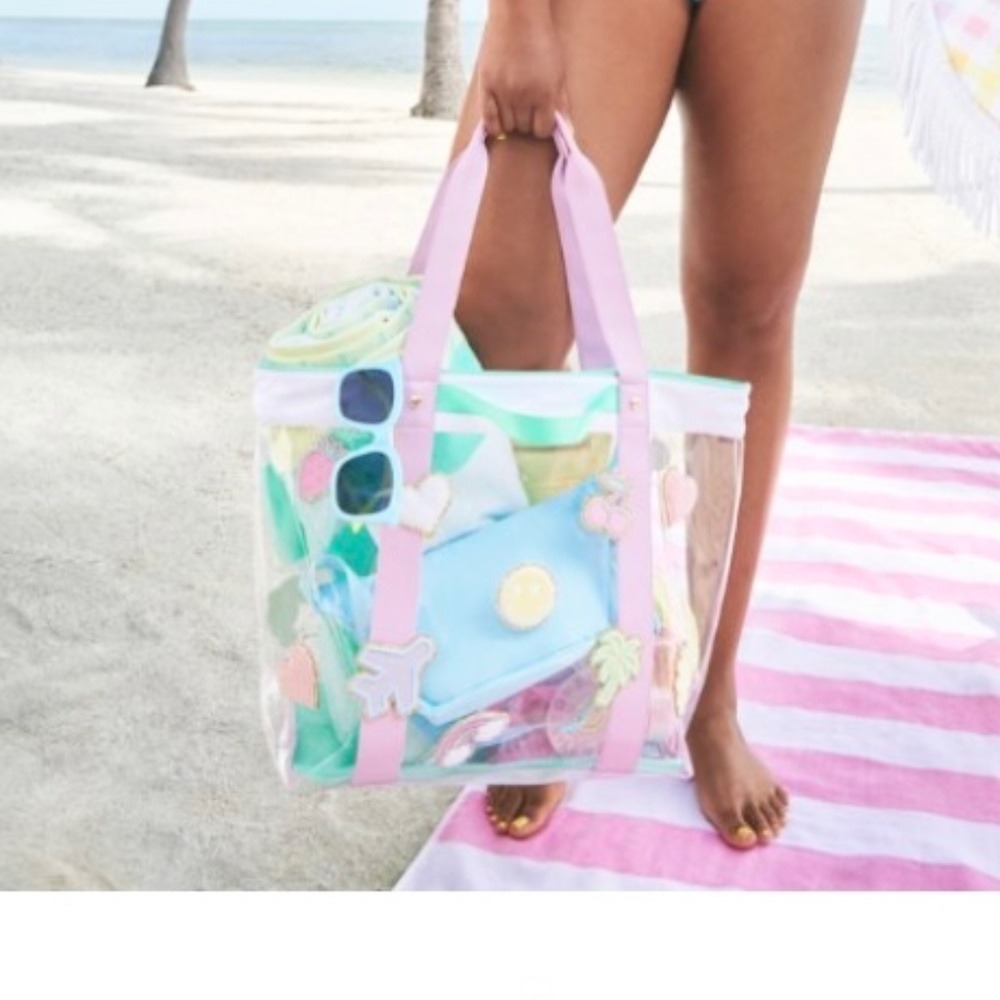 Stoney Clover Lane Tote Bag Clear Pastel Colorblock, Women OS Multicolor